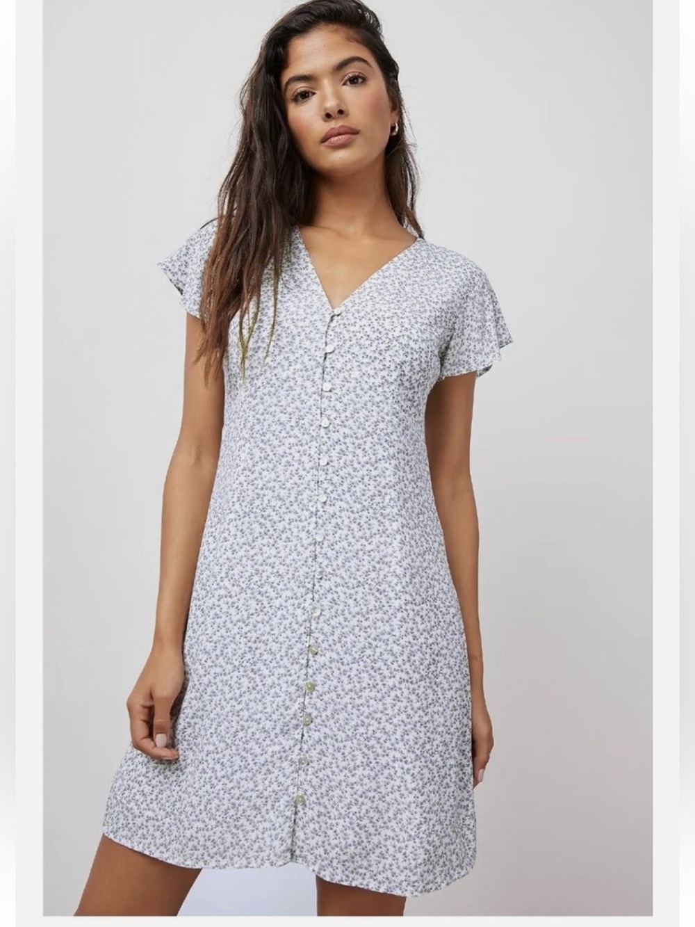 Anthropology Rails Helena Blue Garden mini Dress XS Floral Feminine Cottagecore - Picture 15 of 15